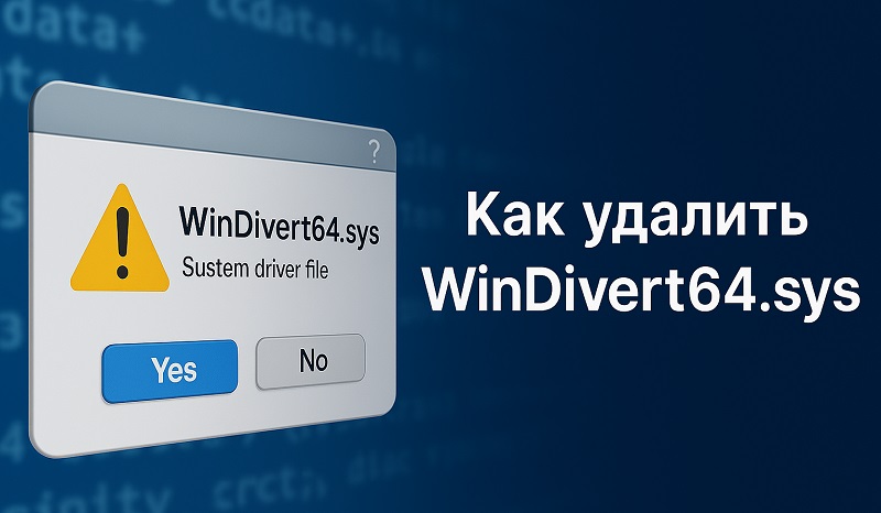Удаление WinDivert64.sys