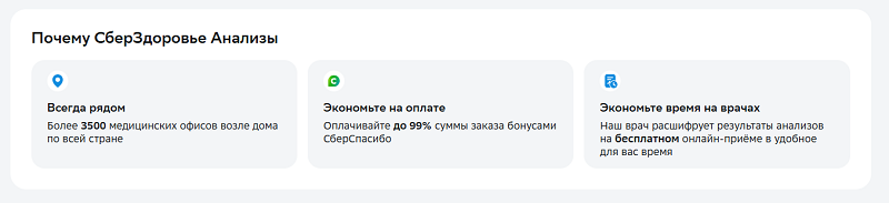 Анализы в СберЗдоровье