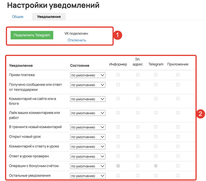 Личный кабинет GetCourse
